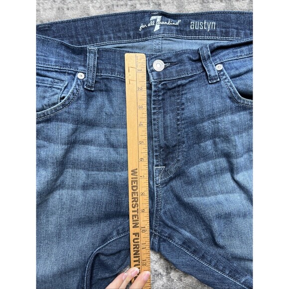 7 For All Mankind Austyn Jeans Mens 32x31 Blue Relaxed Straight Fit READ - Picture 5 of 11